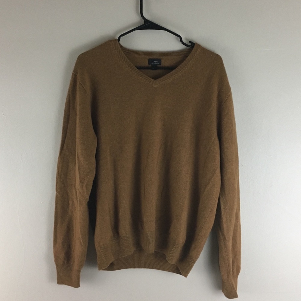 J Crew Italian Cashmere V-Neck Sweater.
